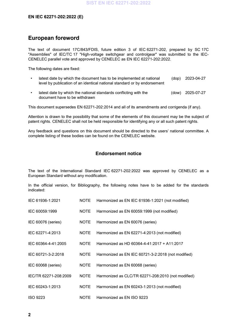 SIST EN IEC 62271-202:2022 SIST EN IEC 62271-202:2022 - BARVE - Page 4 preview
