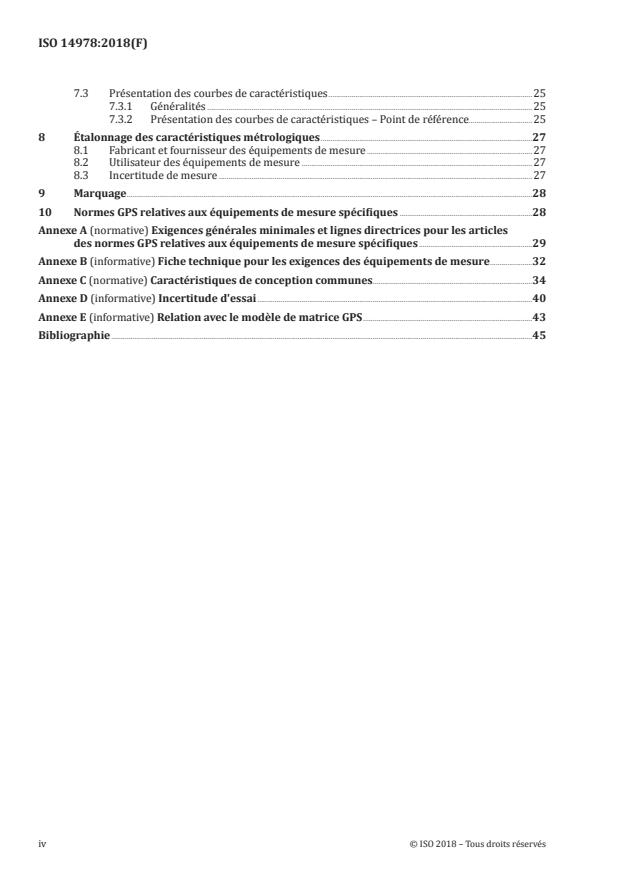 ISO 14978:2018 ISO 14978:2018 - Spécification géométrique des produits (GPS) -- Concepts et exigences généraux pour les équipements de mesure GPS - Page 4 preview