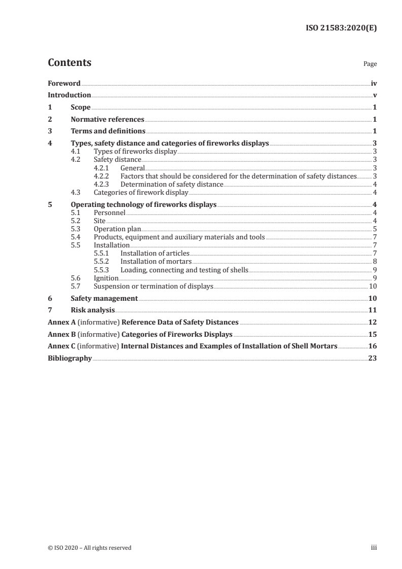 ISO 21583:2020 ISO 21583:2020 - Firework displays — General guidance
Released:9/22/2020