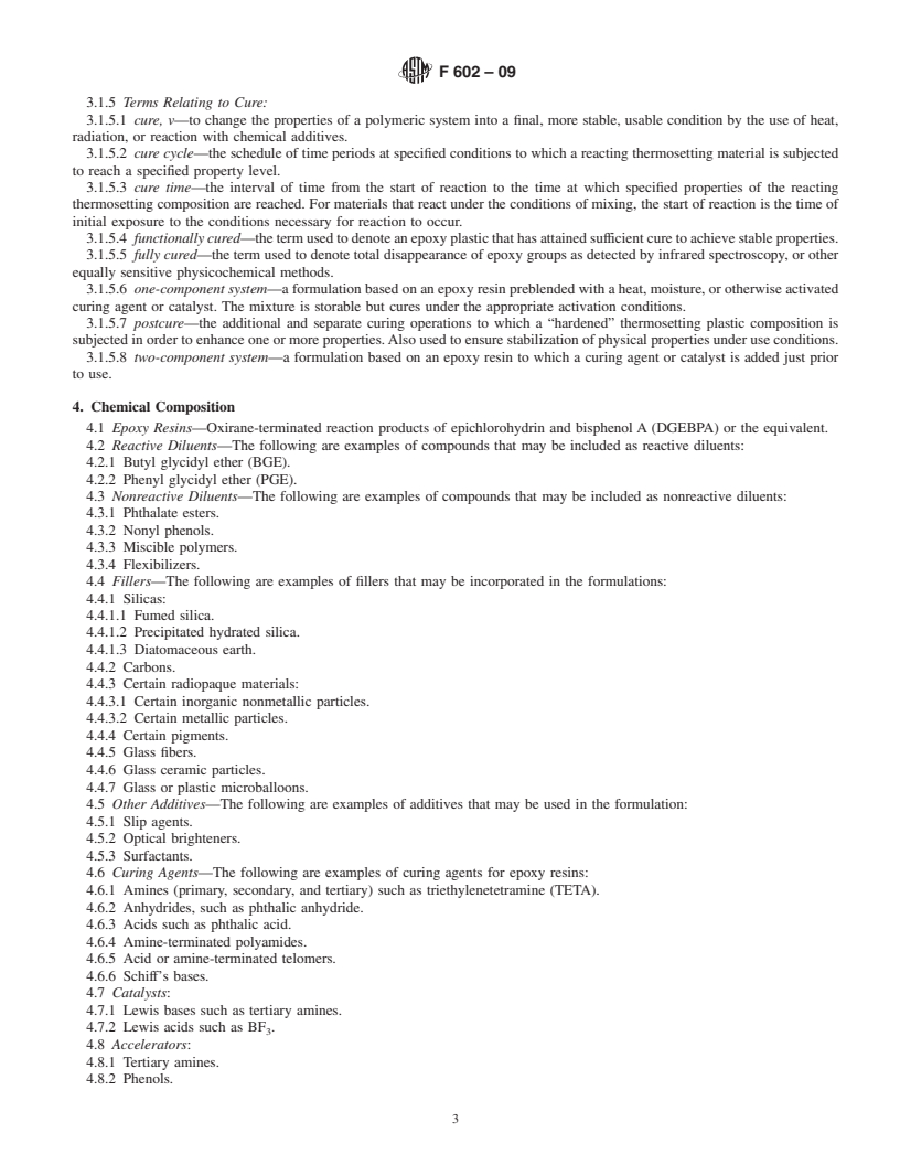 REDLINE ASTM F602-09 - Standard Criteria for Implantable Thermoset Epoxy Plastics