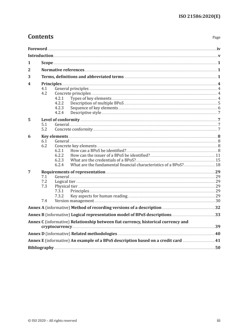 ISO 21586:2020 ISO 21586:2020 - Reference data for financial services — Specification for the description of banking products or services (BPoS)
Released:9/28/2020