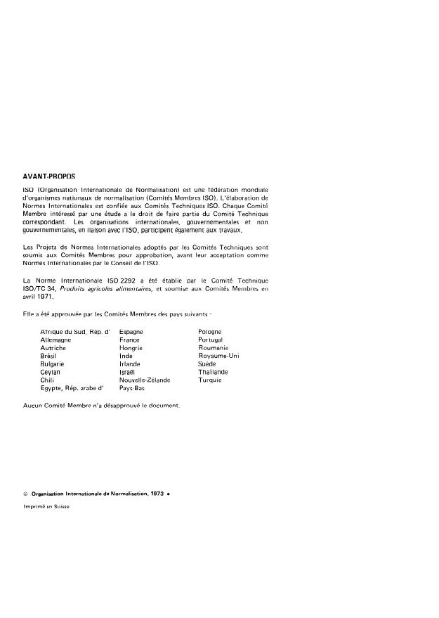 ISO 2292:1973 ISO 2292:1973 - Feves de cacao -- Échantillonnage - Page 2 preview