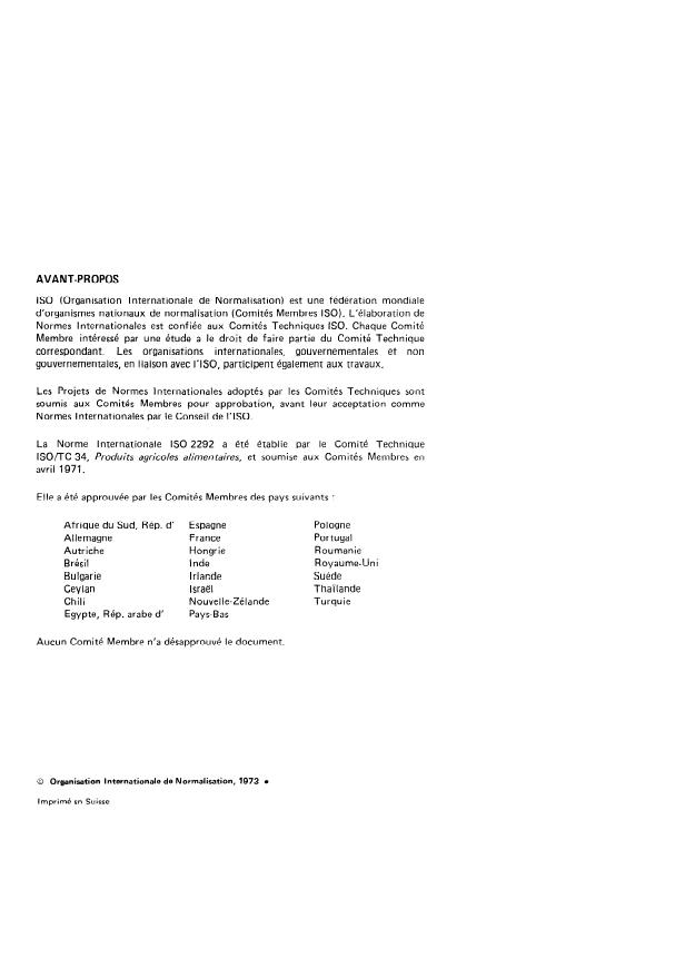 ISO 2292:1973 ISO 2292:1973 - Feves de cacao -- Échantillonnage - Page 2 preview