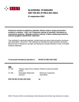 SIST EN IEC 61189-2-501:2022 - BARVE - Page 1 preview