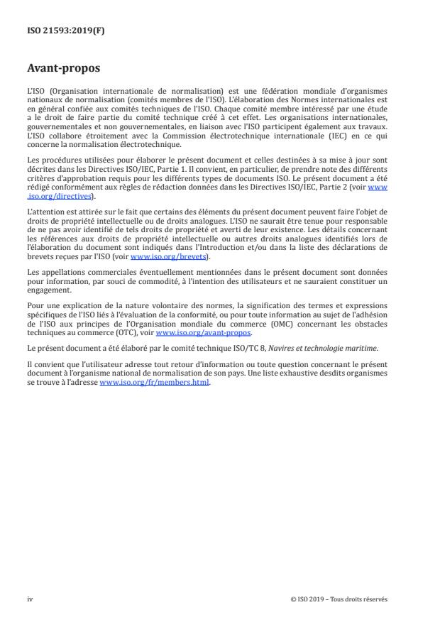 ISO 21593:2019 ISO 21593:2019 - Navires et technologie maritime -- Exigences techniques relatives au couplage de connexion et de déconnexion a sec pour le soutage de gaz naturel liquéfié - Page 4 preview