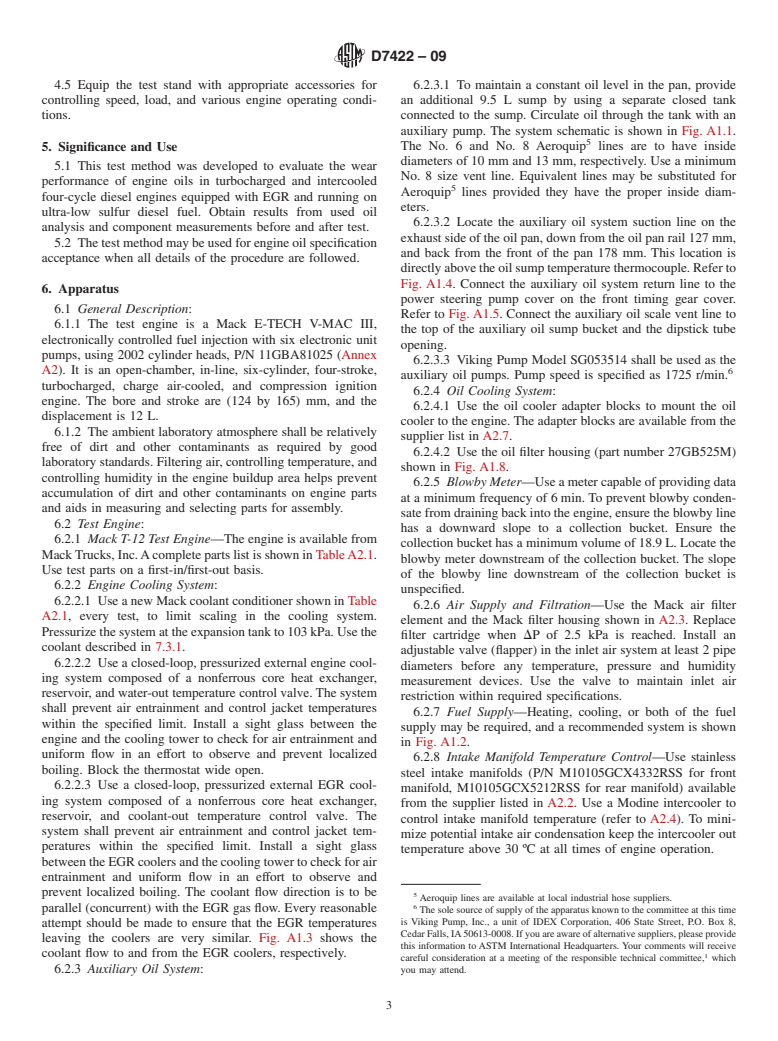 ASTM D7422-09 - Standard Test Method for Evaluation of Diesel Engine Oils in T-12 Exhaust Gas Recirculation Diesel Engine