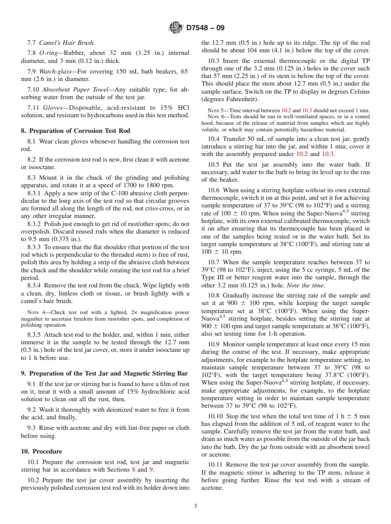 ASTM D7548-09 - Standard Test Method for Determination of Accelerated Iron Corrosion in Petroleum Products