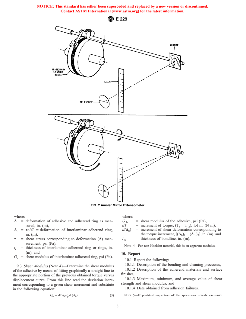 ASTM E229-97 - Standard Test Method for Shear Strength and Shear Modulus of Structural Adhesives (Withdrawn 2003)