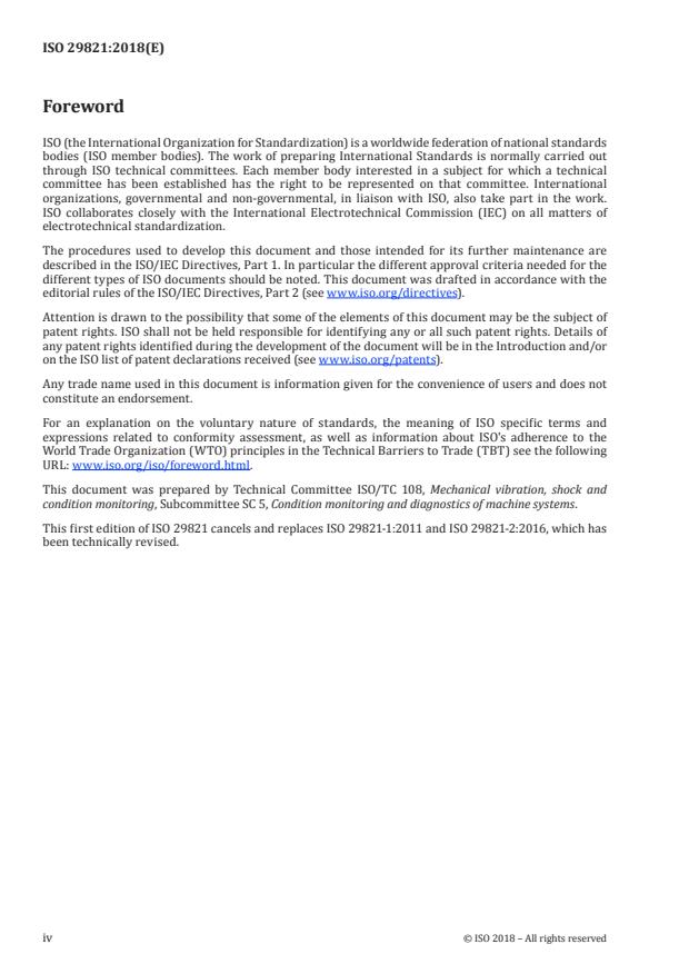 ISO 29821:2018 ISO 29821:2018 - Condition monitoring and diagnostics of machines -- Ultrasound -- General guidelines, procedures and validation - Page 4 preview