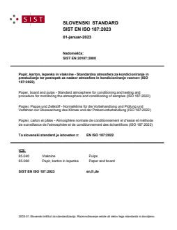SIST EN ISO 187:2023 SIST EN ISO 187:2023 - Page 1 preview