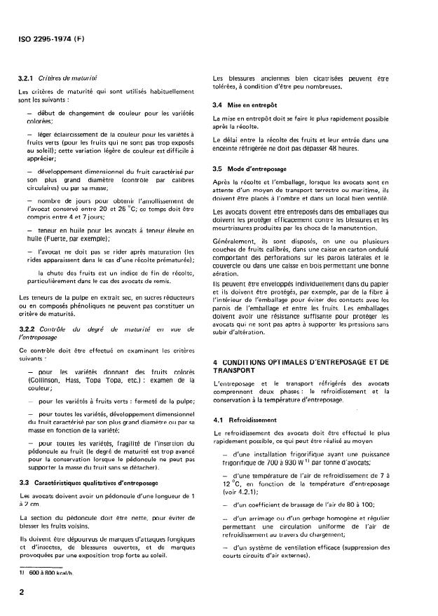 SIST ISO 2295:1996 ISO 2295:1974 - Avocats -- Guide pour l'entreposage et le transport - Page 4 preview