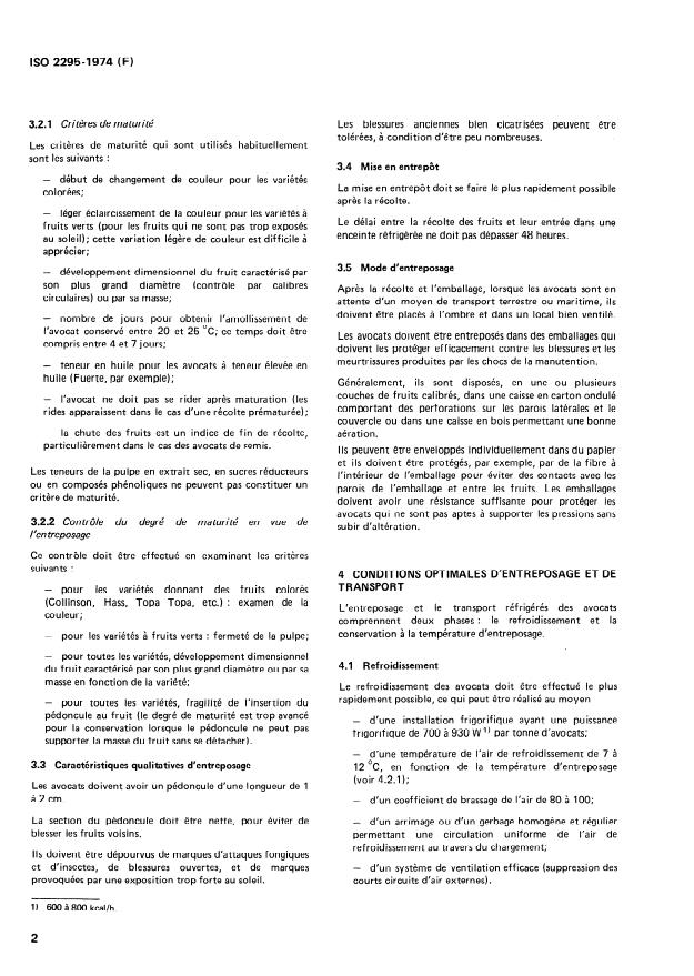 SIST ISO 2295:1996 ISO 2295:1974 - Avocats -- Guide pour l'entreposage et le transport - Page 4 preview