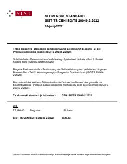 SIST-TS CEN ISO/TS 20049-2:2022 - Page 1 preview