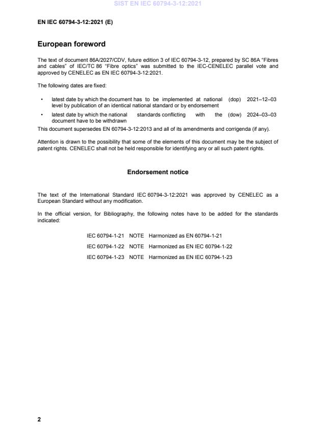 SIST EN IEC 60794-3-12:2021 SIST EN IEC 60794-3-12:2021 - Page 4 preview