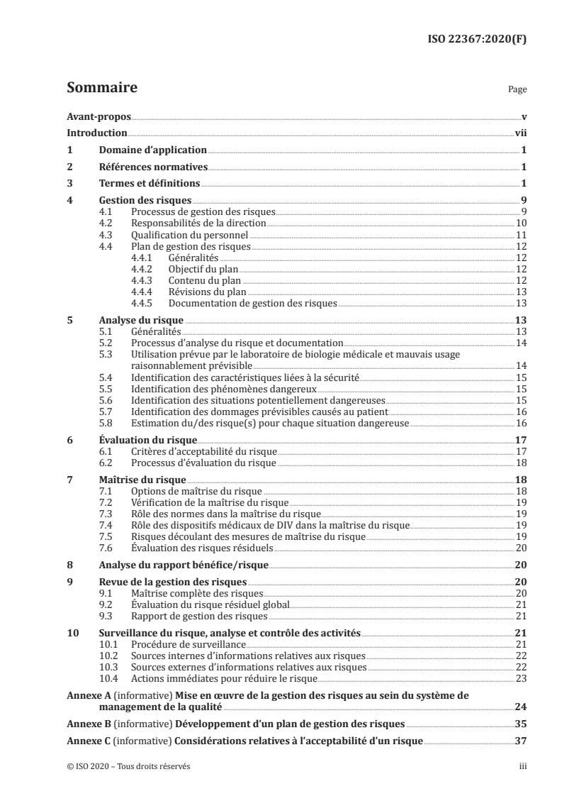 ISO 22367:2020 - Laboratoires de biologie médicale — Application de la gestion des risques aux laboratoires de biologie médicale
Released:2/25/2020