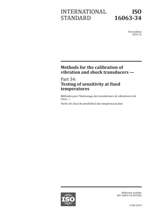 ISO 16063-34:2019 - Methods for the calibration of vibration and shock transducers