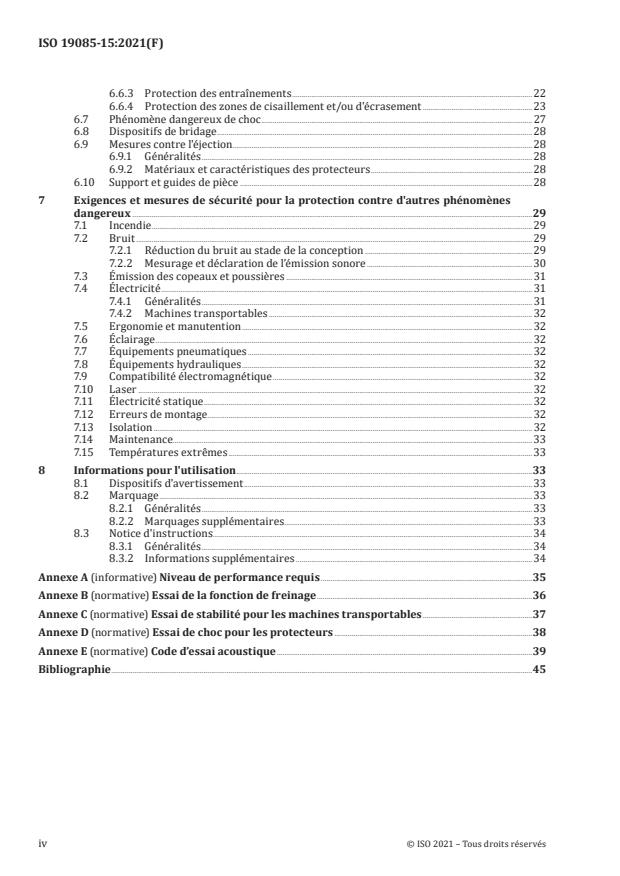 ISO 19085-15:2021 ISO 19085-15:2021 - Machines à bois -- Sécurité - Page 4 preview