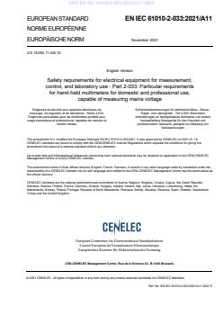 EN IEC 61010-2-033:2021/A11:2021 EN IEC 61010-2-033:2022/A11:2022 - Page 3 preview