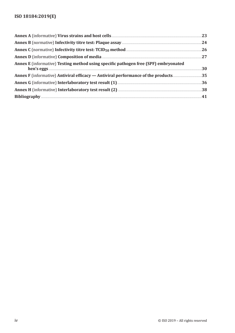 ISO 18184:2019 ISO 18184:2019 - Textiles — Determination of antiviral activity of textile products
Released:6/5/2019 - Page 4 preview