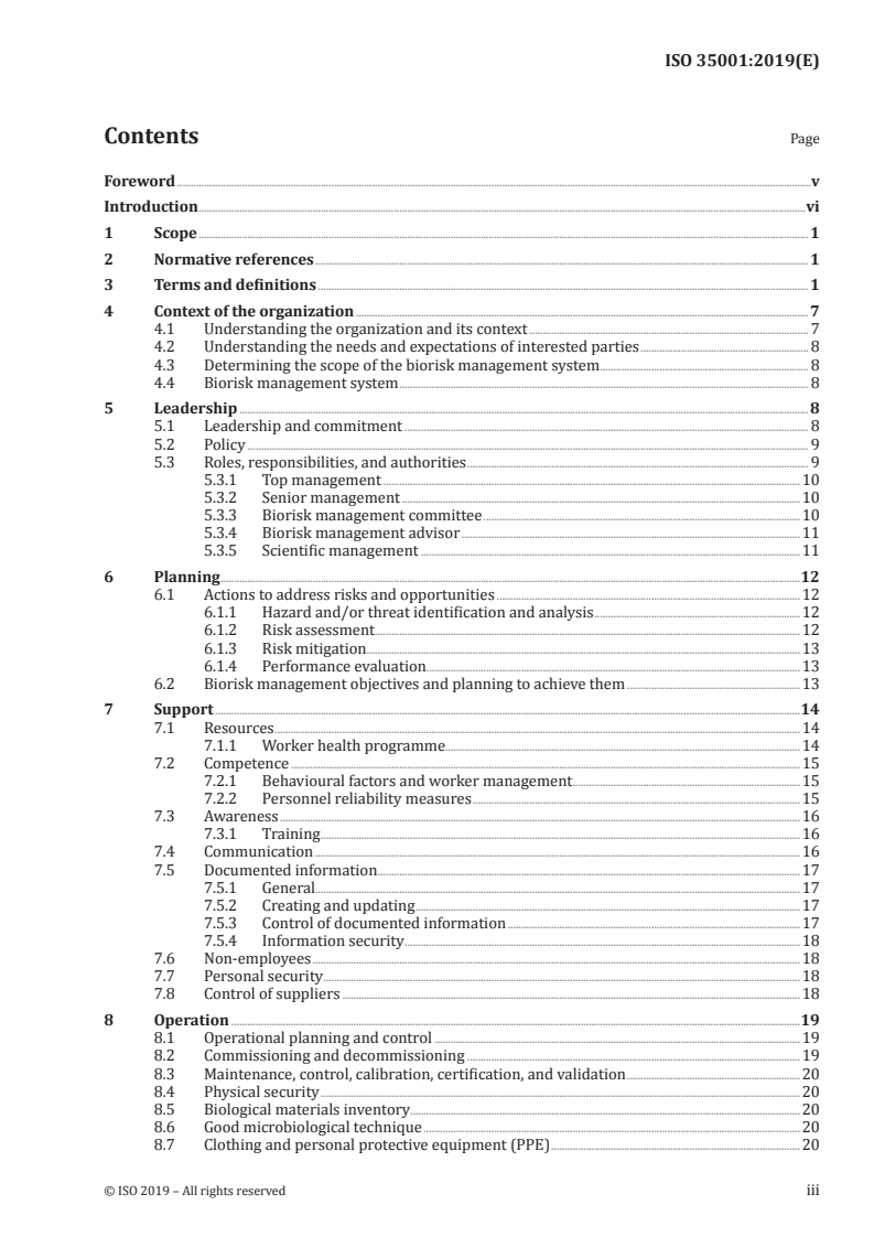 ISO 35001:2019 - Biorisk management for laboratories and other related organisations
Released:11/12/2019