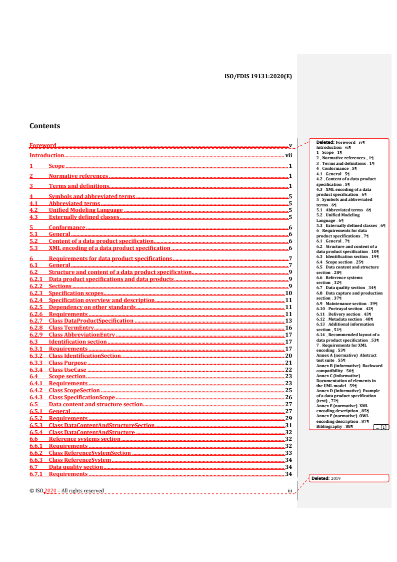 REDLINE ISO/FDIS 19131 - Geographic information — Data product specifications
Released:5/4/2020