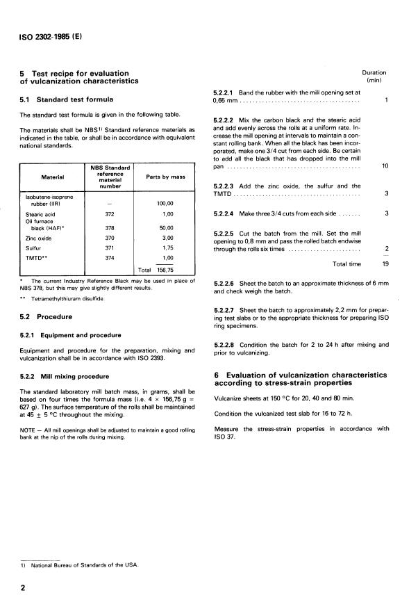 ISO 2302:1985 ISO 2302:1985 - Rubber, isobutene-isoprene (IIR) -- Evaluation procedures - Page 4 preview