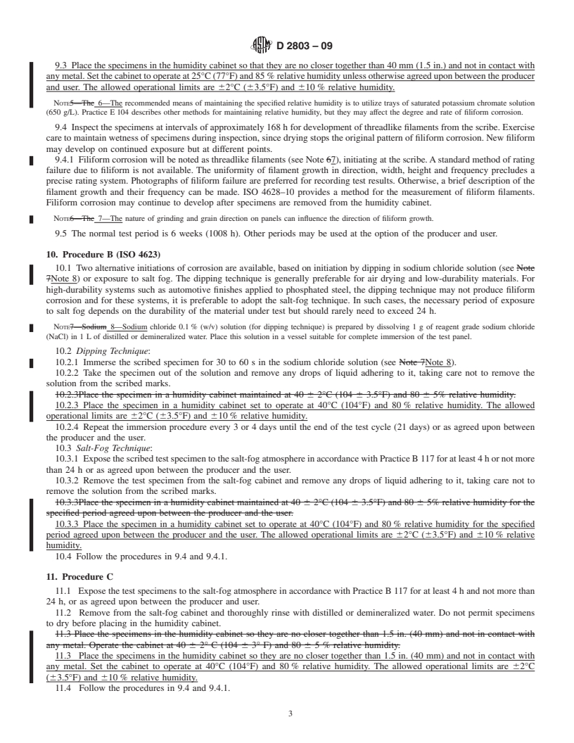 REDLINE ASTM D2803-09 - Standard Guide for Testing Filiform Corrosion Resistance of Organic Coatings on Metal