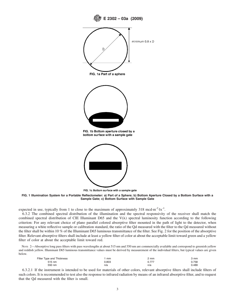 REDLINE ASTM E2302-03a(2009) - Standard Test Method for Measurement of the Luminance Coefficient Under Diffuse Illumination of Pavement Marking Materials Using a Portable Reflectometer