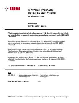 EN IEC 62271-112:2021 - BARVE - Page 1 preview
