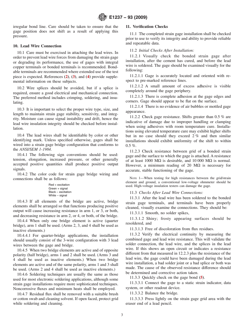 ASTM E1237-93(2009) - Standard Guide for Installing Bonded Resistance Strain Gages