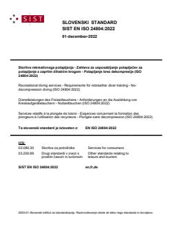 SIST EN ISO 24804:2022 - Page 1 preview