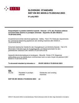 EN IEC 60335-2-75:2023/A2:2023 - Page 1 preview