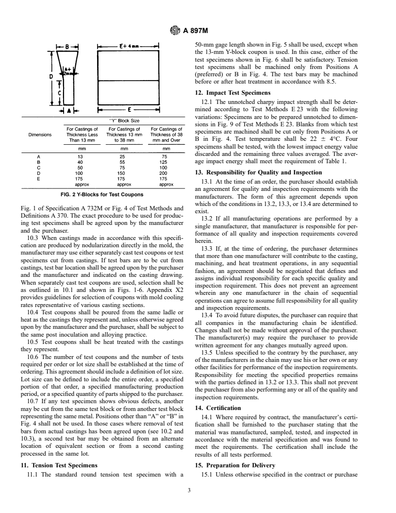 ASTM A897M-90(1997) - Standard Specification for Austempered Ductile Iron Castings [Metric] (Withdrawn 2001)