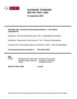 EN 17542-1:2022 - Page 1 preview