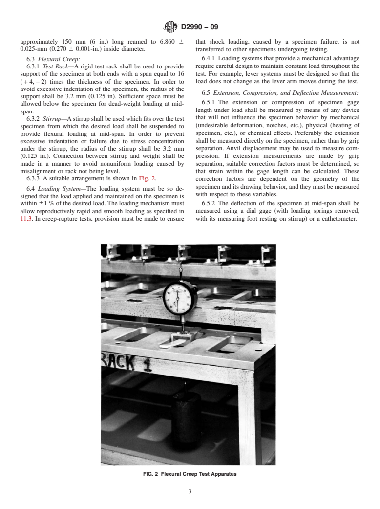 ASTM D2990-09 - Standard Test Methods for Tensile, Compressive, and Flexural Creep and Creep-Rupture of Plastics