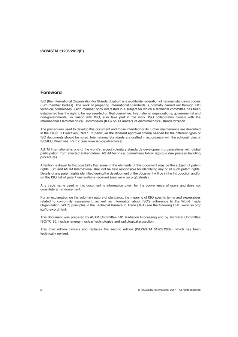 ISO/ASTM 51205:2017 ISO/ASTM 51205:2017 - Practice for use of a ceric-cerous sulfate dosimetry system
Released:5/3/2017 - Page 4 preview