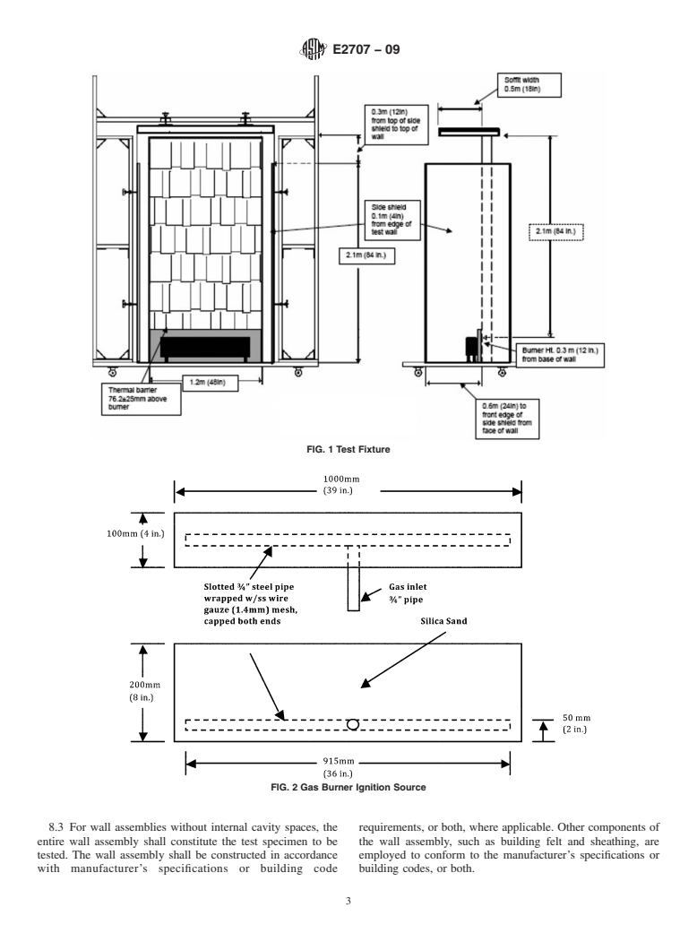 ASTM E2707-09 - Standard Test Method for Determining Fire Penetration of Exterior Wall Assemblies Using a Direct Flame Impingement Exposure