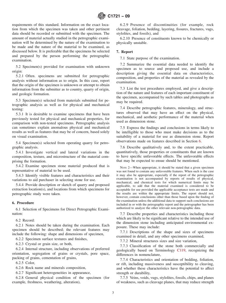 ASTM C1721-09 - Standard Guide for Petrographic Examination of Dimension Stone