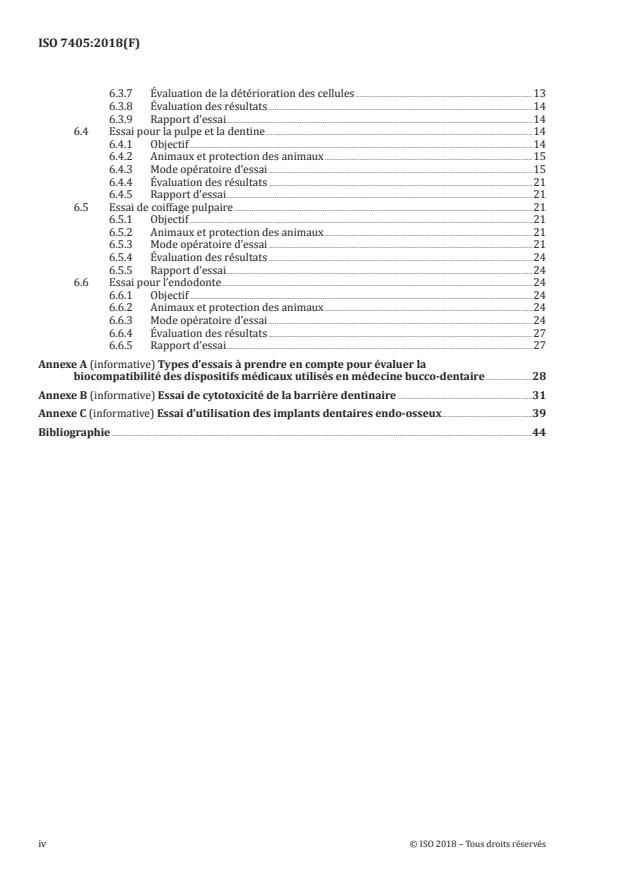 ISO 7405:2018 ISO 7405:2018 - Médecine bucco-dentaire -- Évaluation de la biocompatibilité des dispositifs médicaux utilisés en médecine bucco-dentaire - Page 4 preview