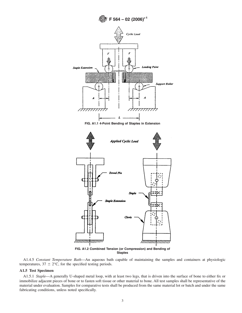 REDLINE ASTM F564-02(2006)e1 - Standard Specification and Test Methods for Metallic Bone Staples