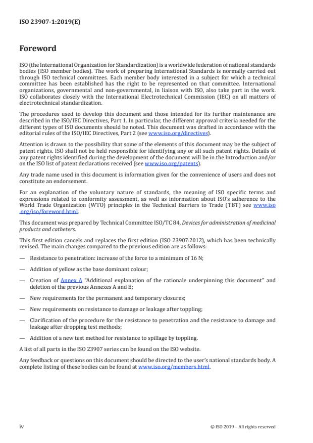 ISO 23907-1:2019 ISO 23907-1:2019 - Sharps injury protection -- Requirements and test methods - Page 4 preview