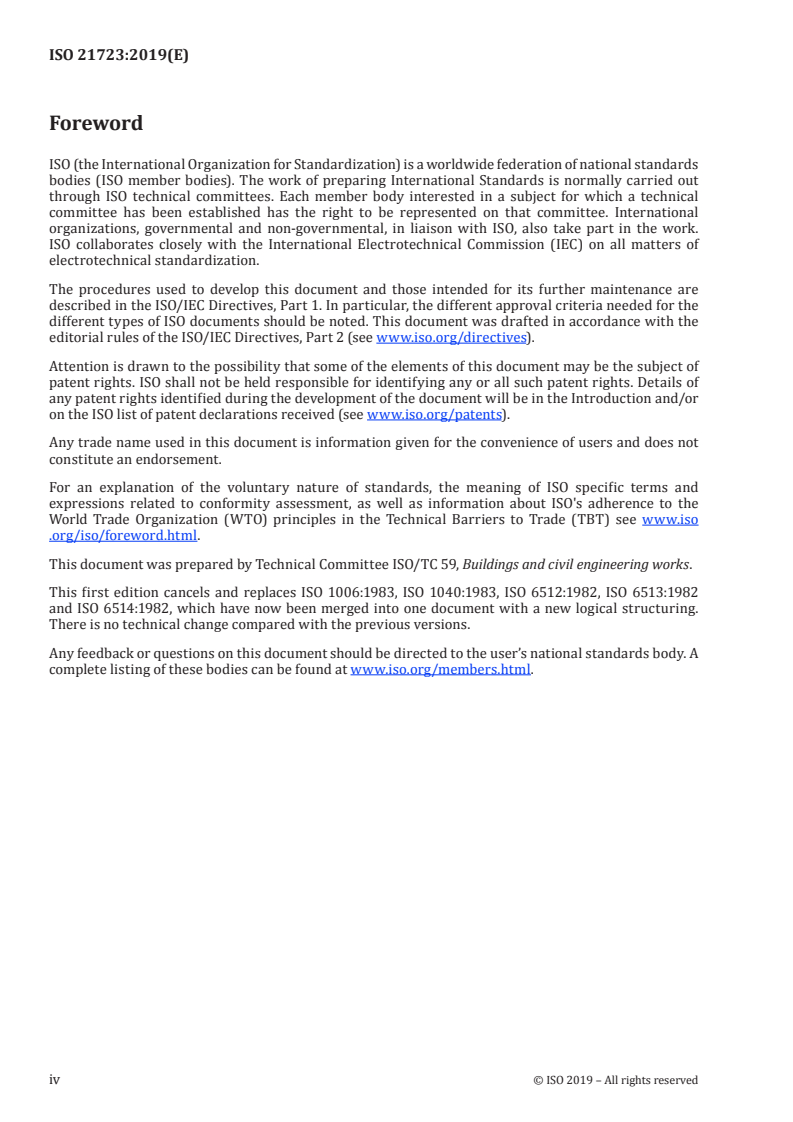 ISO 21723:2019 ISO 21723:2019 - Buildings and civil engineering works — Modular coordination — Module
Released:9/3/2019 - Page 4 preview