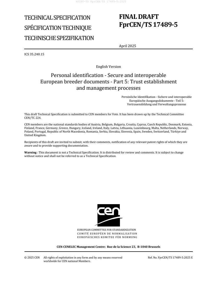 kTS FprCEN/TS 17489-5:2025