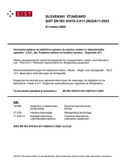 SIST EN IEC 61010-2-011:2022/A11:2022 SIST EN IEC 61010-2-011:2022/A11:2022 - Page 1 preview
