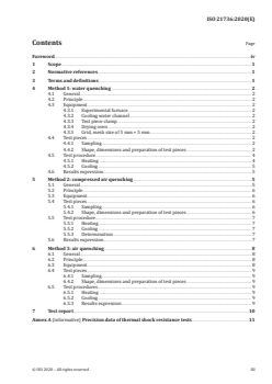 ISO 21736:2020 - Refractories — Test methods for thermal shock resistance
Released:10/7/2020 - Page 3 preview