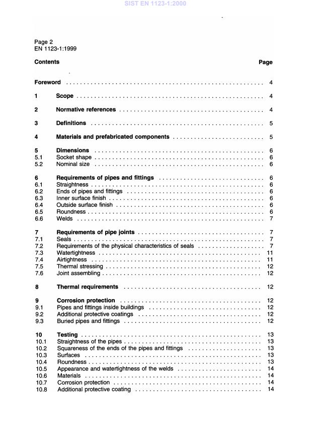 EN 1123-1:1999 EN 1123-1:2000 - Page 4 preview