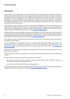 ISO 9021:2020 ISO 9021:2020 - Motorcycles and mopeds — Controls — Types, positions and functions
Released:3/25/2020 - Page 4 preview