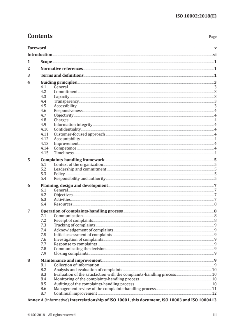 ISO 10002:2018 - Quality management — Customer satisfaction — Guidelines for complaints handling in organizations
Released:7/16/2018