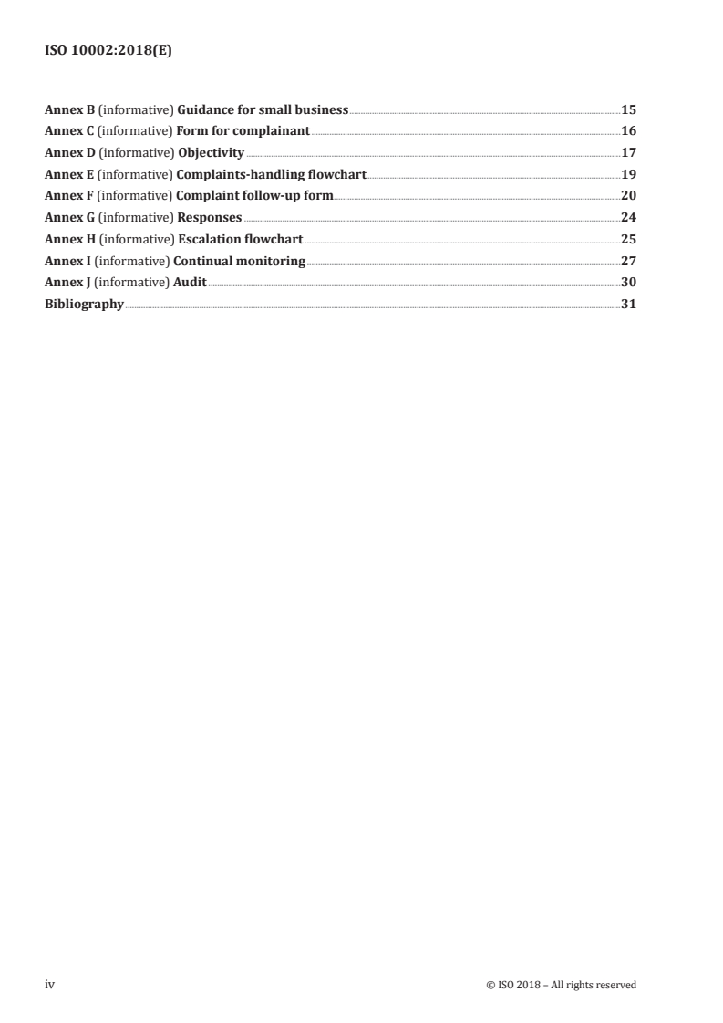 ISO 10002:2018 ISO 10002:2018 - Quality management — Customer satisfaction — Guidelines for complaints handling in organizations
Released:7/16/2018 - Page 4 preview
