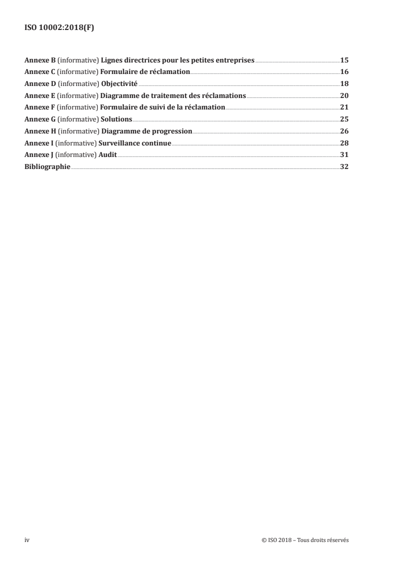 ISO 10002:2018 ISO 10002:2018 - Management de la qualité — Satisfaction des clients — Lignes directrices pour le traitement des réclamations dans les organismes
Released:7/16/2018 - Page 4 preview